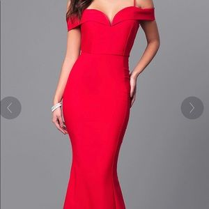 Red sweetheart mermaid prom dress